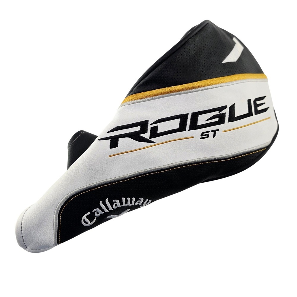 Callaway Rogue ST Driver Headcover Black White Gold Golf Club Protector